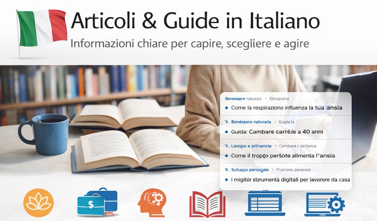 Articoli chiari e affidabili su benessere, salute naturale, lavoro, finanza personale, sviluppo pers