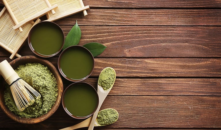 preparing green tea face toner