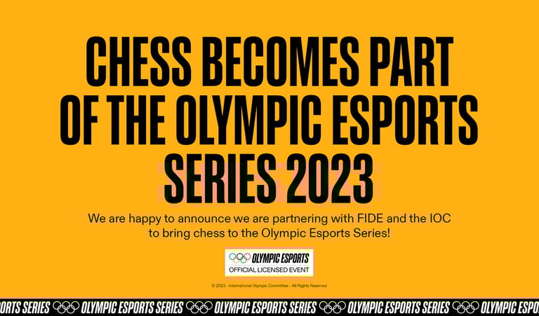FIDE and Chess.com Bring Chess to the Olympic Esports Series. FIDE Chess.