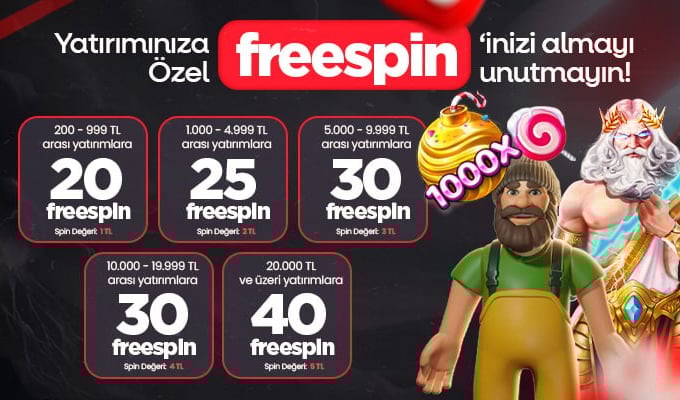 Tokyobet casino freespin yatırıma ek bonuslar
