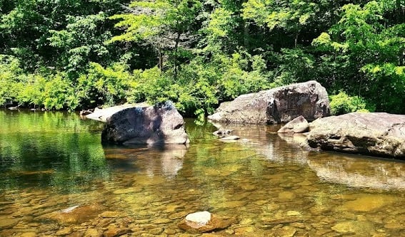 Soddy Daisy, TN - You'll have to cross the N. Chickamauga Creek to get the blue hole swim area