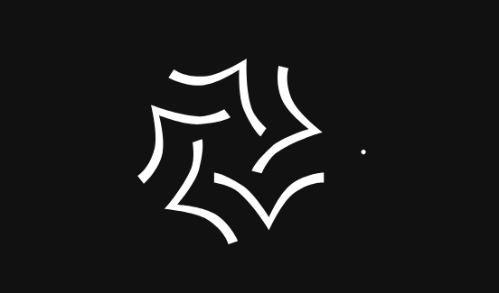 a black and white logo with a starfish