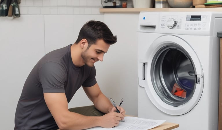 a washer and dryer sitting next to each other
