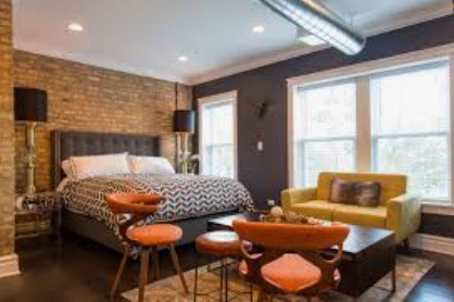Stylish serviced apartment interior featuring modern furniture, clean design, and comfort for short-