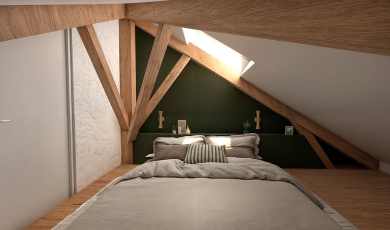 aménagement chambre sous combles