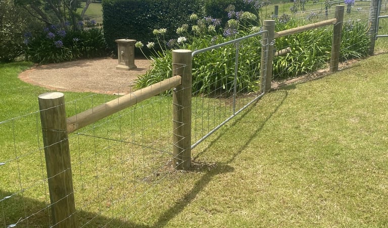 rural fence and gate