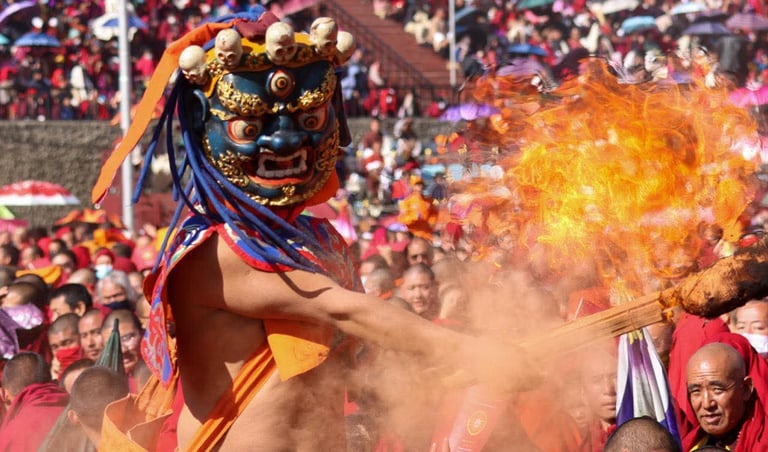Fire-Ritual-Festival-At-Bumthang-Jambay-Lhakhang-Drub-Festival