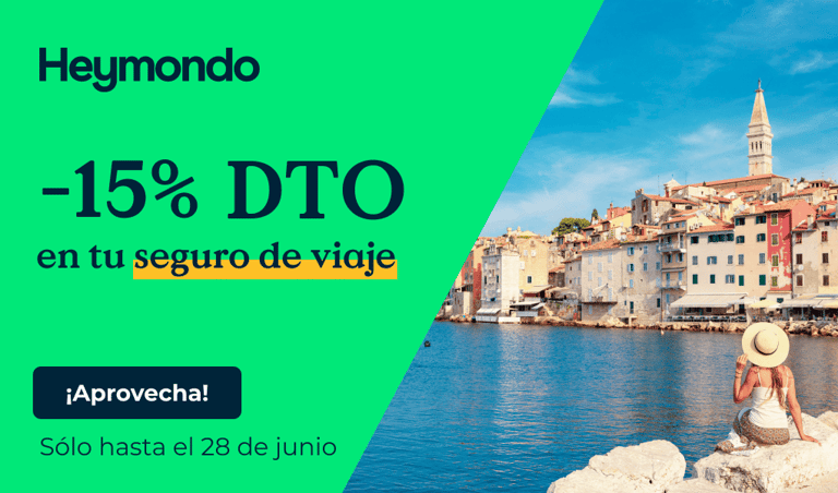 Descuento 15% en seguros de viaje hasta el 28 de junio