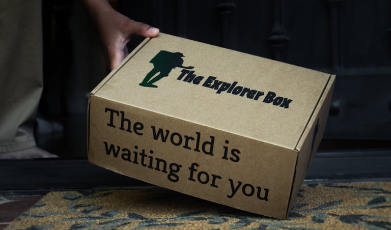 Explorer Box Being Picked Up At Front Door