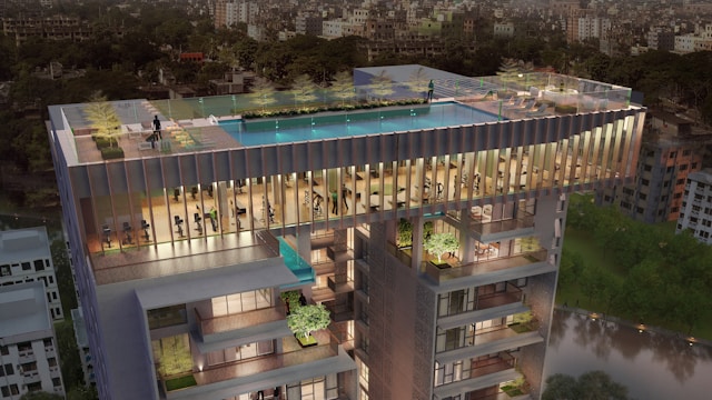residential wellness apartment spatial and concept development render