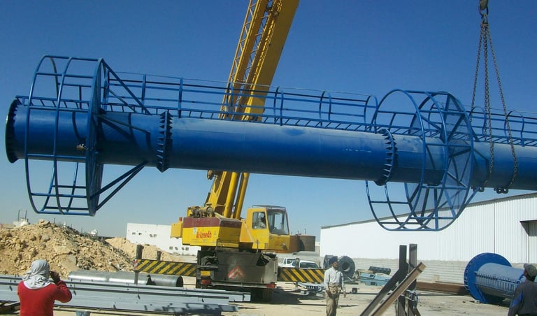 Onsite steel erection and crane installation work for Al Mudaihes Steel Plant project, Saudi Arabia