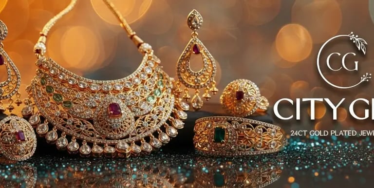 City Girl Jewellery - 24carat gold plated jewellery - City Gold Imitation Jewellery Classic Designs