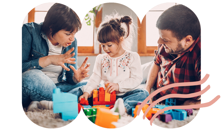 PCIT Therapy Parents playing with child