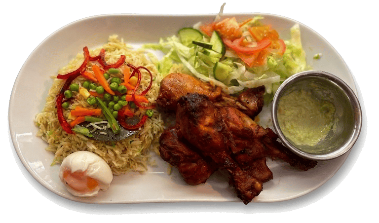 2. Half chicken Somali rice dish served at Paradise restaurant London