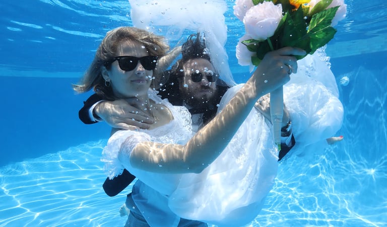 underwater bridal photoshoot Miami 