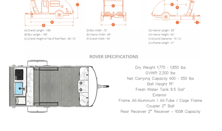 Intech Luna Teardrop Specs and Weight