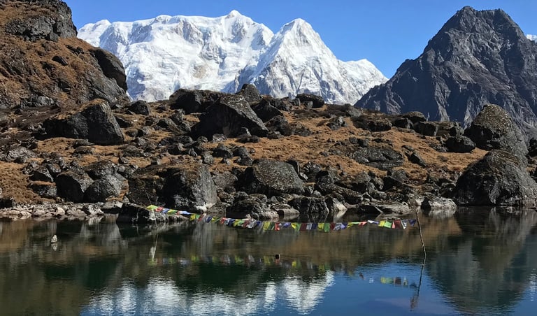 Jugal Himal Nepal prayer flags