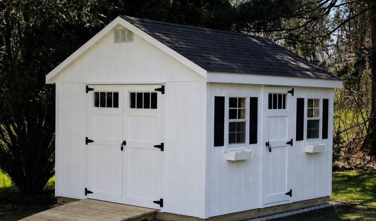 custom 10x12 anchor shed lp smartside siding on-site installation