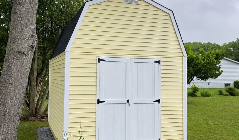 10x12 custom high imperial barn on-site installation by imperial custom sheds
