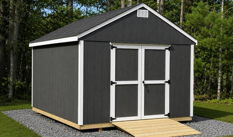 12x16 custom imperial storage shed on-site installation by imperial custom sheds