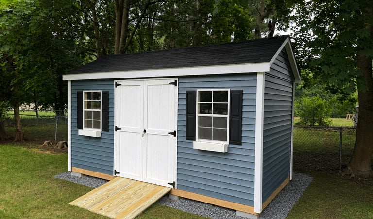 8x16 custom imperial shed on-site installation by imperial custom sheds
