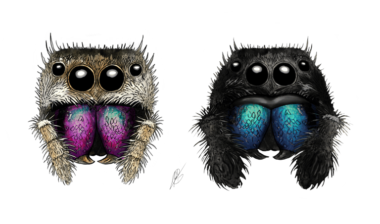 phidippus regius - adopter une phidippus regius - araignée - salticidae