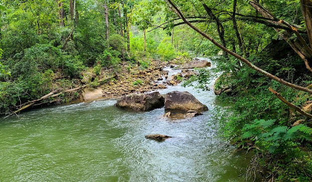 Soddy Daisy, TN - Views of the emerald waters at the Big Soddy Creek Gulf