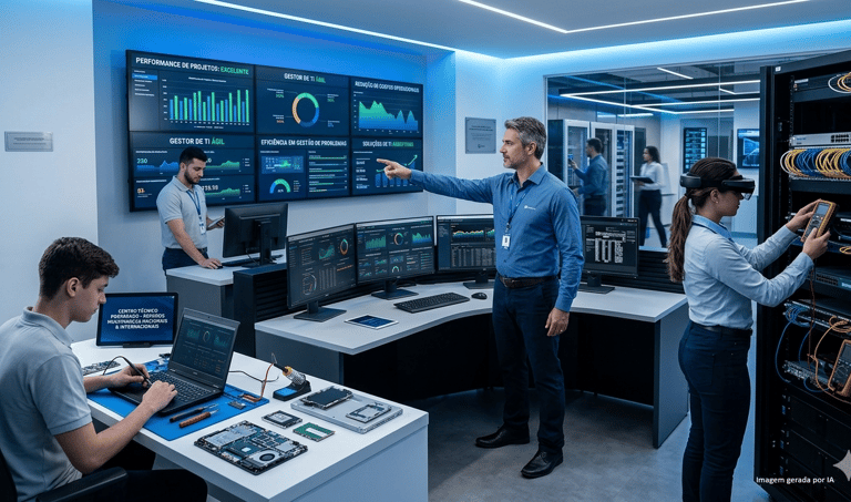 Suporte técnico especializado. Equipe de T.I. confiável, atendimento eficaz e ágil