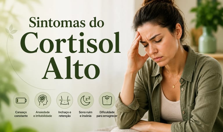 sintomas de cortisol alto ansiedade cansaço retenção e dificuldade para dormir sobre estresse e desequilíbrio hormonal