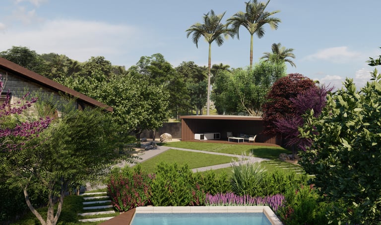 Jardín sostenible con plantas resistentes a la sequía en Cataluña – Myrtus Valley