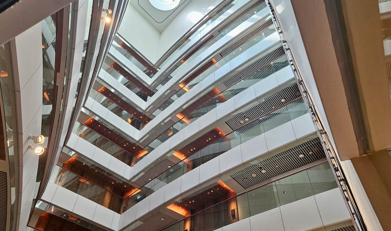 Andaz Singapore light-filled atrium hallway design with natural lighting
