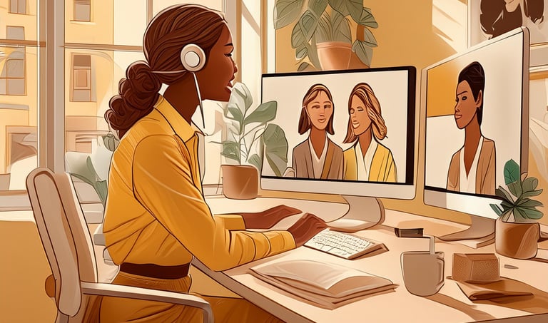 femmes en visioconference sur zoom