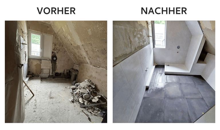 Badsanierung im Dachgeschoss, Dortmund
