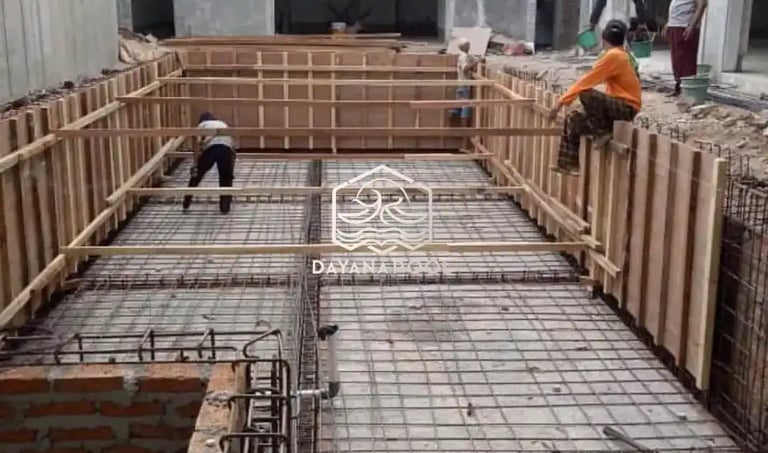 pembesian kolam renang standar SNI oleh dayanapool