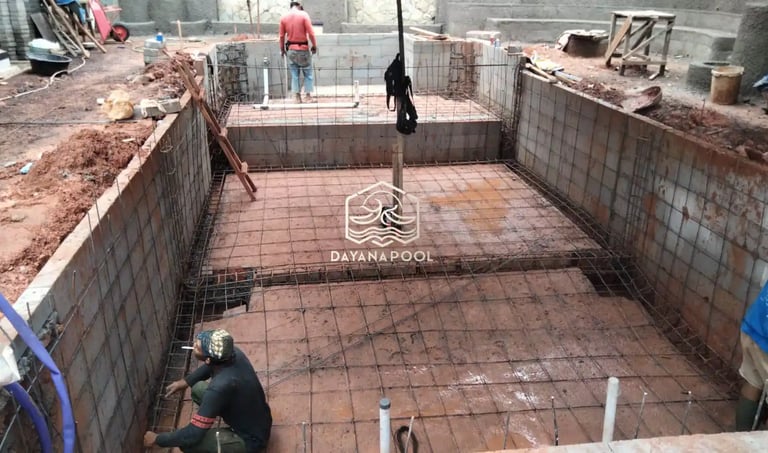 pembesian kolam renang standar SNI oleh dayanapool