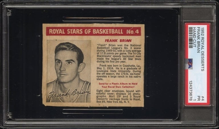 Rare Royal Desserts Basketball Card #4 Frank Brian