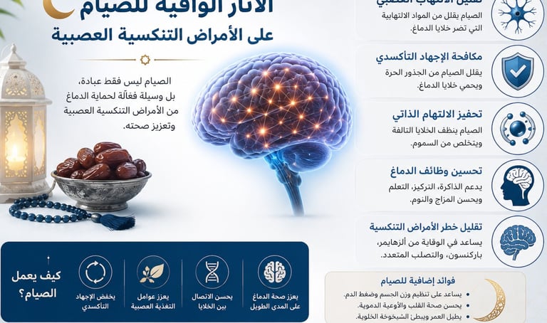 🌙الآثار الواقية للصيام على الأمراض التنكسية العصبية🧠