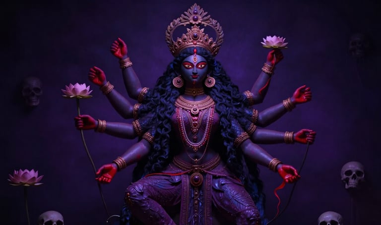 Kali goddess representing shadow work and transformation through embracing darkness