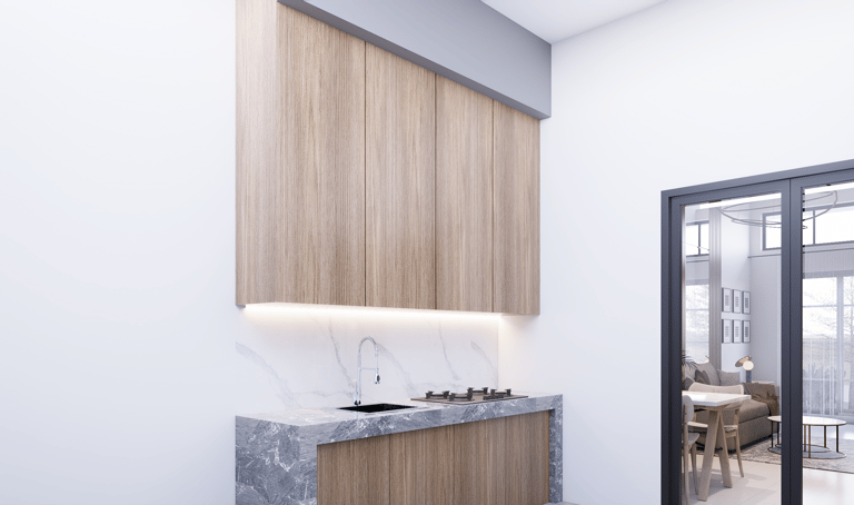 Dapur rumah tipe Andara Maharupa Village modern