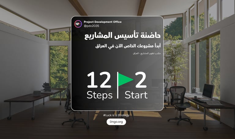 12 Steps 2 Start هي حاضنة أعمال افتراضية تعتمد منهجية علمية من 12 خطوة تنفيذية لتحويل الأفكار إلى شر