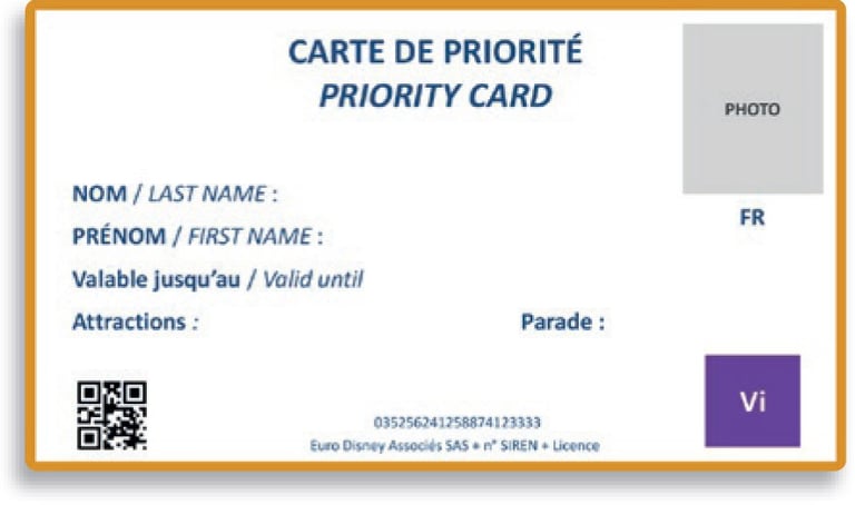 Tarjeta de Prioridad.