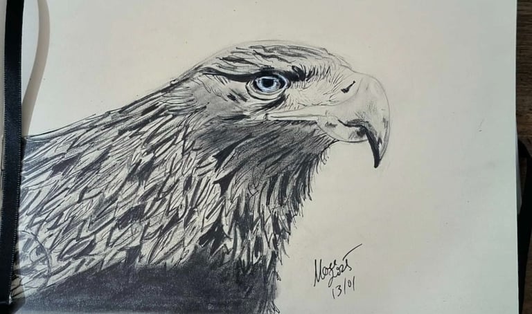 Águila real, tinta