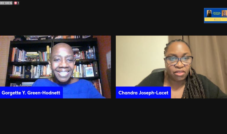 two people are shown on a video chat