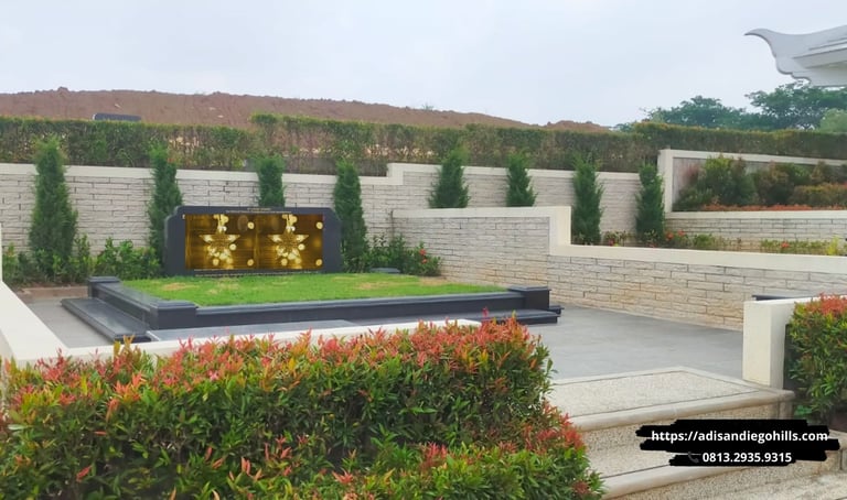 Makam San Diego Hills Jarawang Nuasa Chinese dengan bongpi tegak di kepala