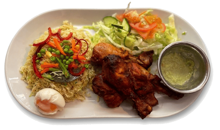 2. Half chicken Somali rice dish served at Paradise restaurant London