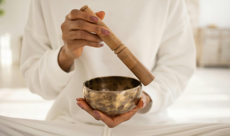 cuenco de sonoterapia de reiki