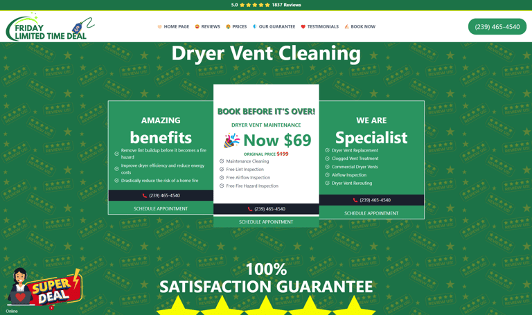 Dryer vent cleaning scam