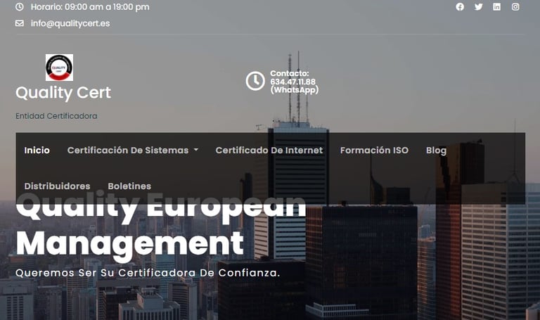 diseño web - quality  cert