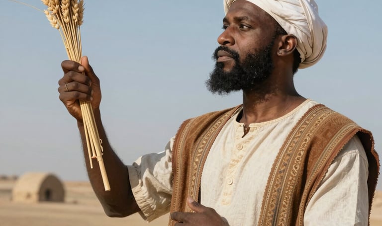 A red truck driving down a dirt road