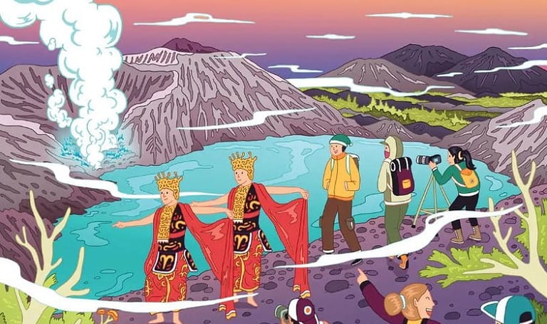 Indonesia Tourism Illustration